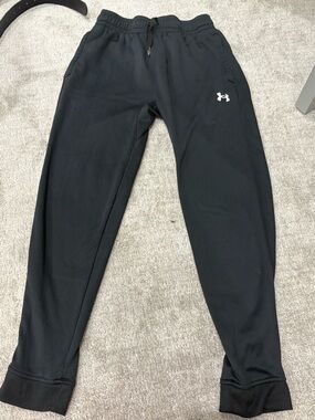 Under Armour Kids Black Athletic Joggers with Logo